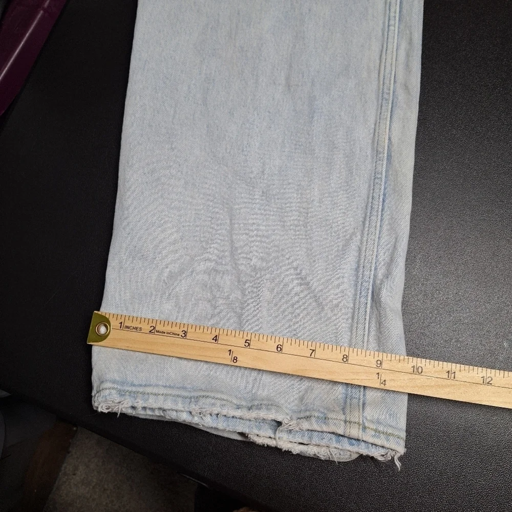 Abercrombie & Fitch Light Blue High Rise Distressed Jeans